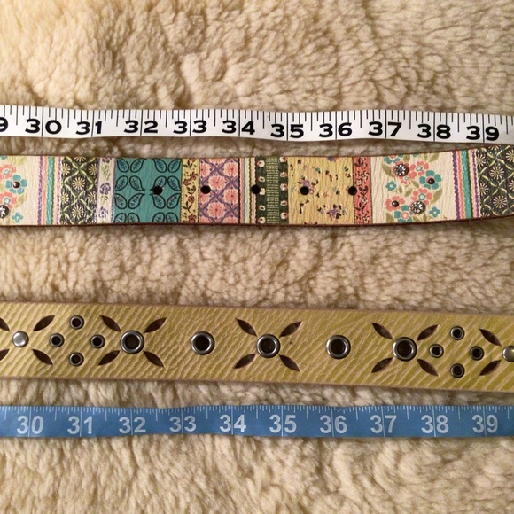 Fossil set of 2 studded leather belts - Picture 10 of 12